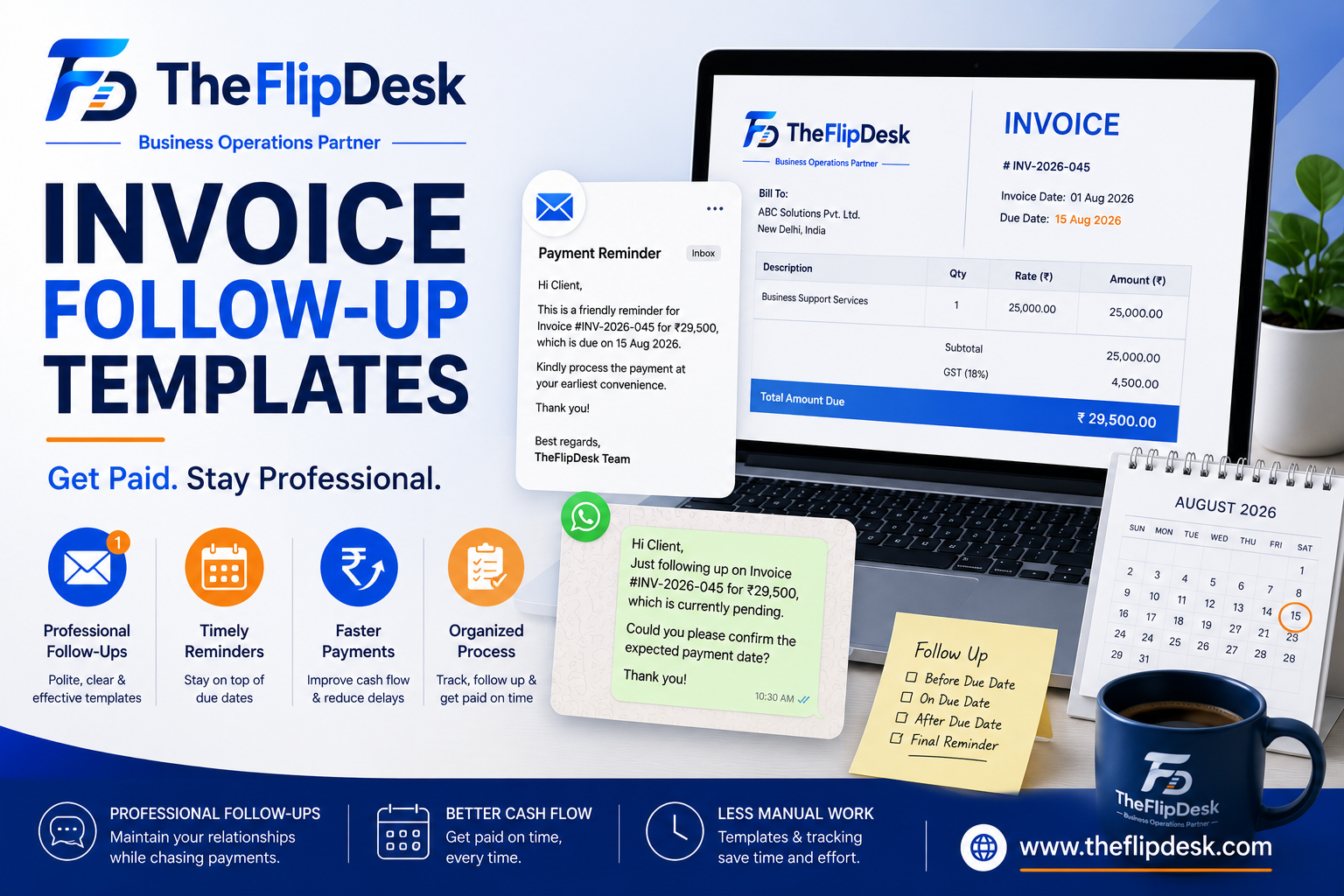 Invoice payment follow-up templates for businesses